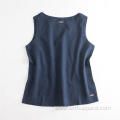 Ladies Linen Casual Sleeveless Top Wear Shirt